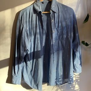 Kooky Denim Embroidered Shirt